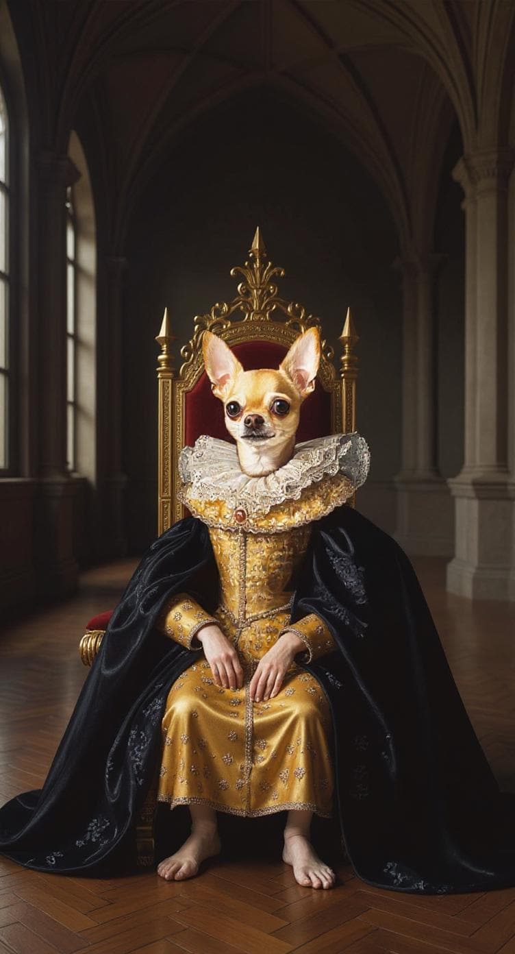 Chihuahua Portrait, Painting, Poster, Puppy, Dog, Gift, Present, Holiday