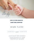 Baby Shower Invitation, Miracle, Happiness, Newborn, Baby Girl