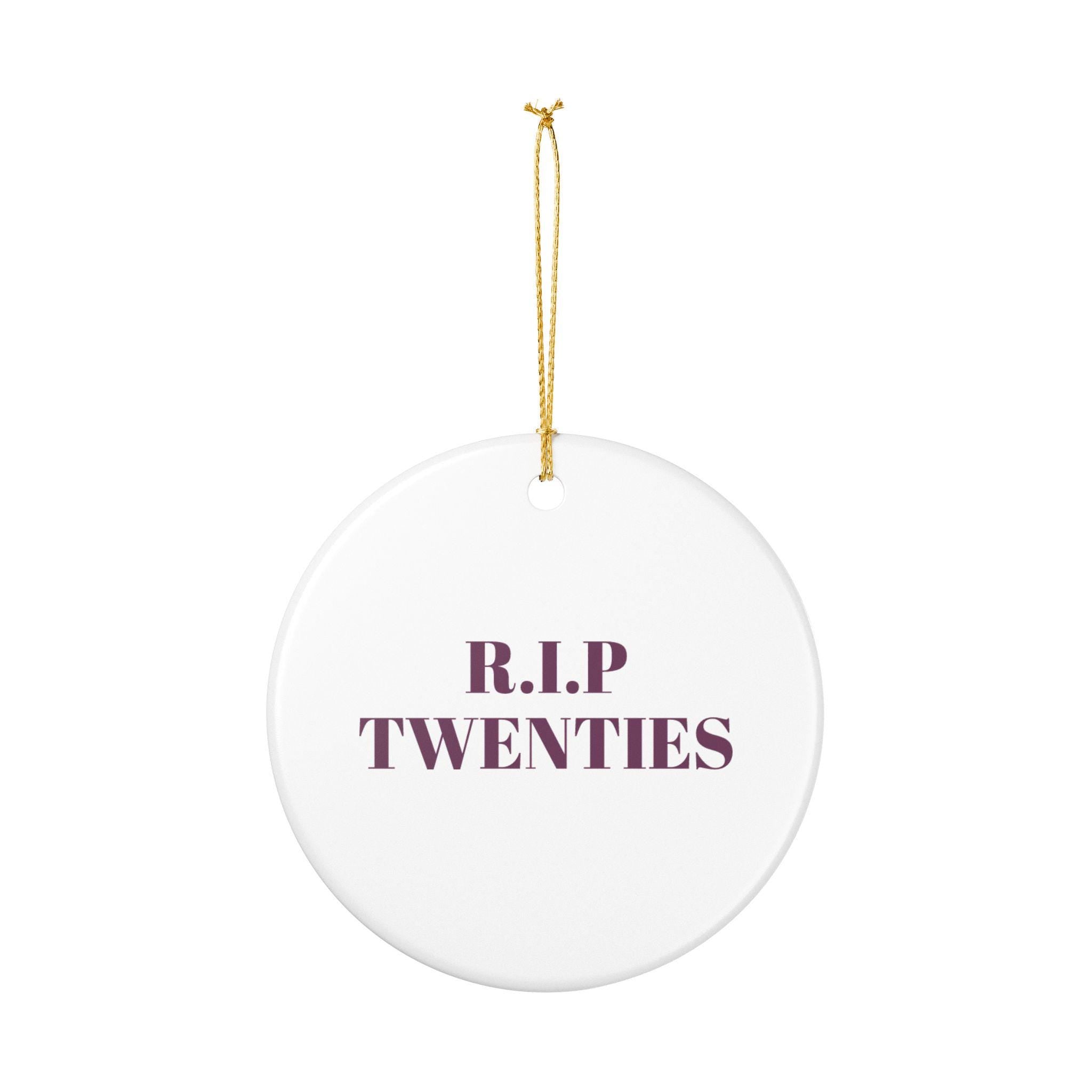 Ceramic Decoration Ornament, (1pc), Rest in Peace Twenties, Bestseller, Gift, Holidays, Teenagers