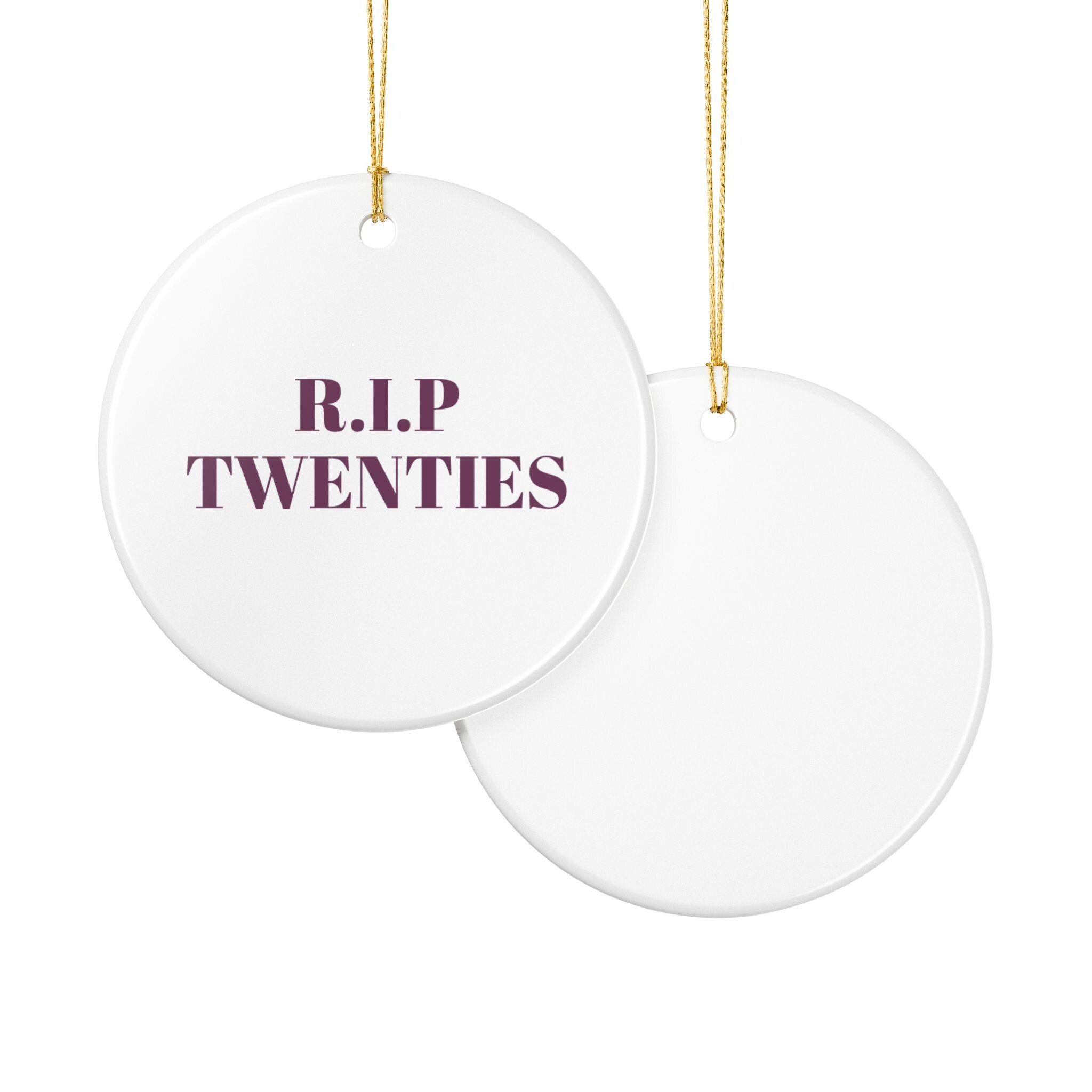 Ceramic Decoration Ornament, (1pc), Rest in Peace Twenties, Bestseller, Gift, Holidays, Teenagers