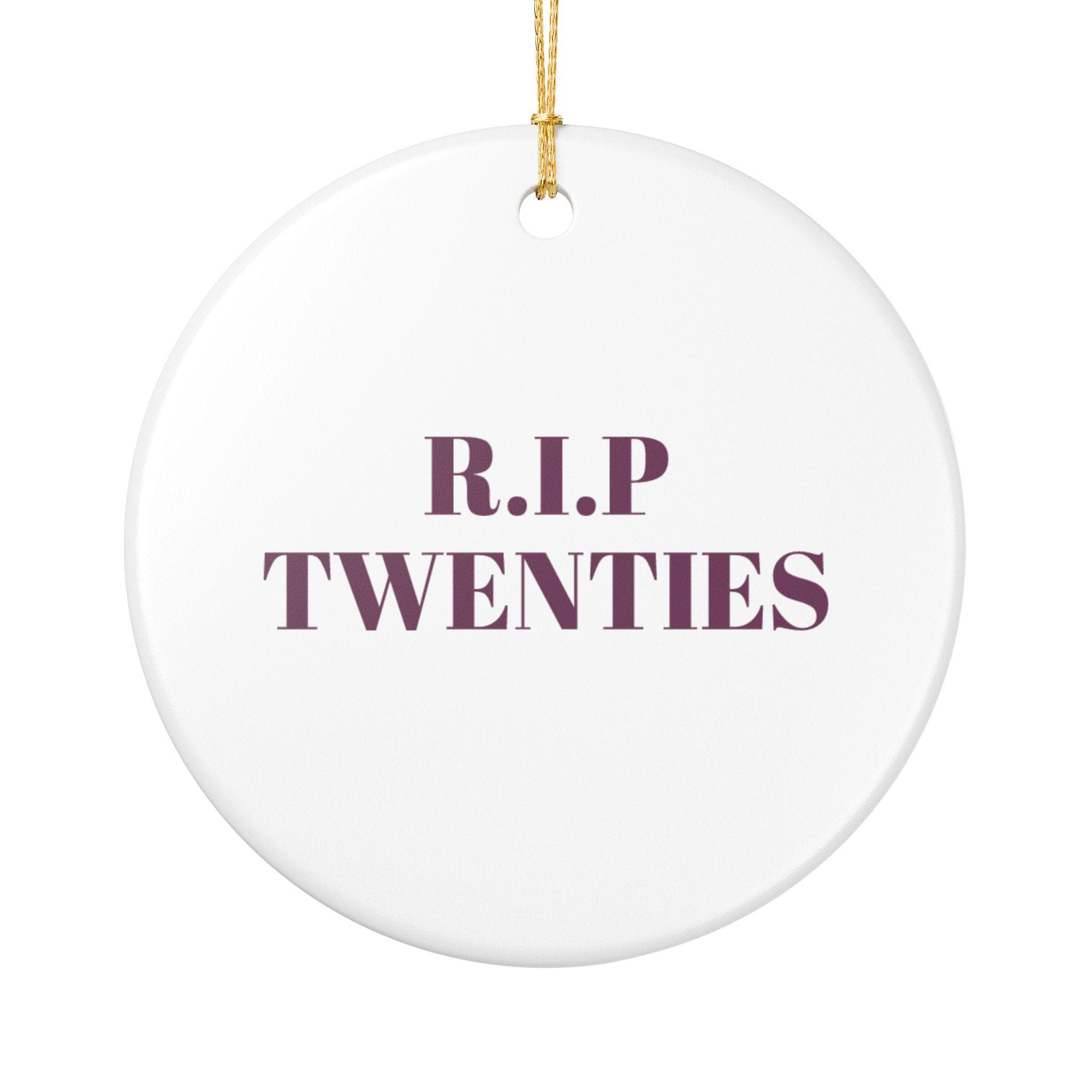 Ceramic Decoration Ornament, (1pc), Rest in Peace Twenties, Bestseller, Gift, Holidays, Teenagers